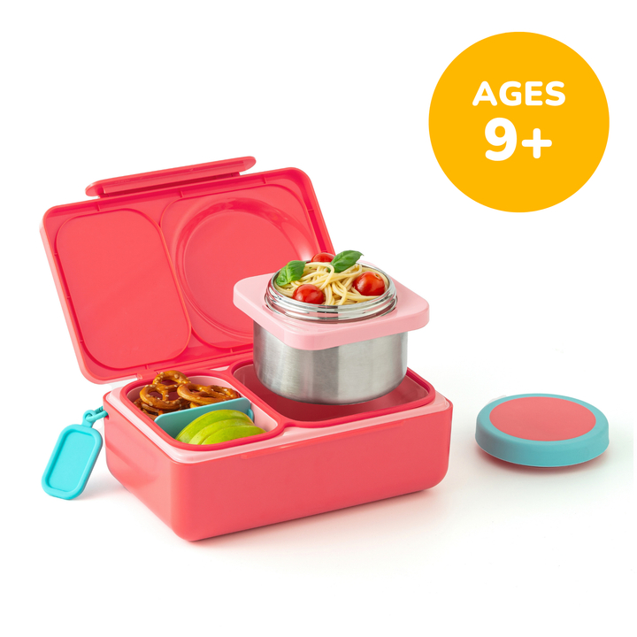 OmieLife OmieBox UP Hot & Cold Bento Lunch Box - Cherry Pink/Rose