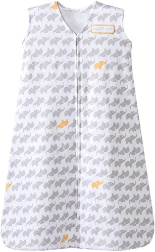HALO SleepSack Wearable Blanket Elephant Graphics Neutral 100% Cotton - TOG 0.5