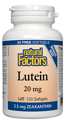 Natural Factors Lutein 20mg 150Sgels @
