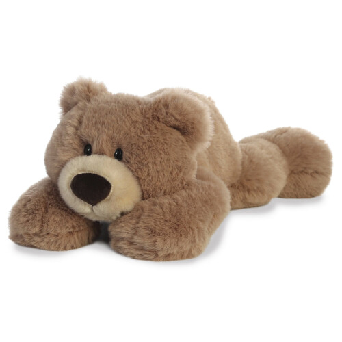 Aurora Hugga-Wug Bear - Taupe Laying 12In