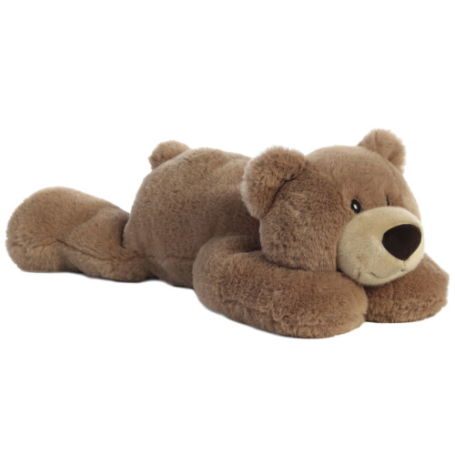 Aurora Hugga-Wug Bear - Taupe Laying 20In