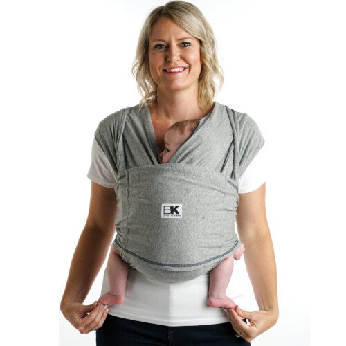 Baby K'tan Solid Cotton Baby Carrier - Heather Gray (XS)