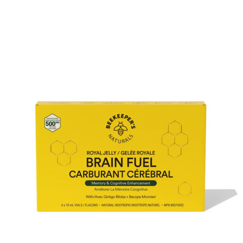 BeeKeeper's Naturals B.LXR Brain Fuel With Royal Jelly 6x10ml Vials