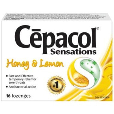 Cepacol Sensations Sugar Free Honey & Lemon 16 Lozenges