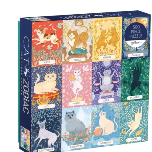 Galison Cat Zodiac 500 Piece Jigsaw Puzzle