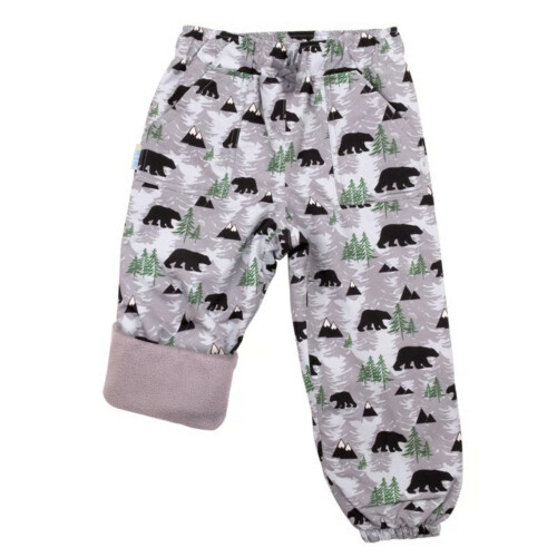 Jan & Jul Cozy-Dry Rain Pants Fleece Lined Bear 6Y