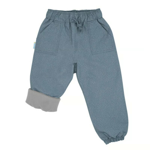 Jan & Jul Cozy-Dry Rain Pants Fleece Lined- Heather Grey 6Y