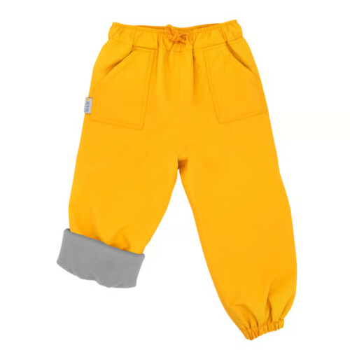 Jan & Jul Cozy-Dry Rain Pants Fleece Lined- Yellow 5T