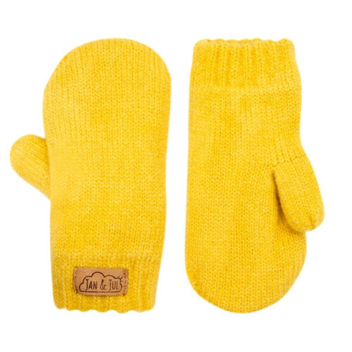 Jan & Jul Kids Knit Mittens - Mustard - S