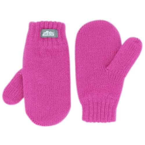 Jan & Jul Kids Knit Mittens - Hot Pink - S