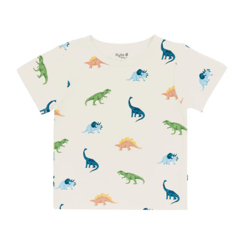 Kyte Baby Toddler Basic Tee in Ecru Roar 2T