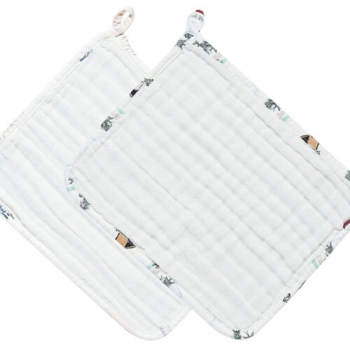 Nest Designs 6 Layer Baby Washcloth Set (Organic Cotton, 2 Pack) - Assorted Color