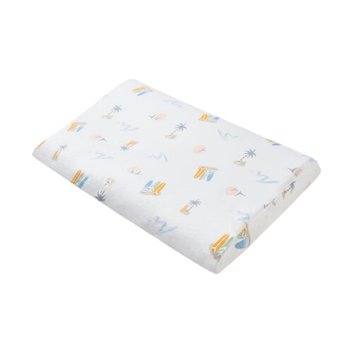 Nest Designs Foam Pillow With Pillowcase (Bamboo Jersey) - Pastel Waves M