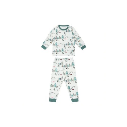 Nest Designs Long Sleeve Two-Piece PJ Set - Happy Trails - 2T-3T