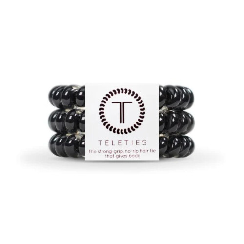 TELETIES Jet Black Large - Pack of 3