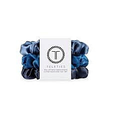 TELETIES Silk Scrunchies Large - Midnight Rain