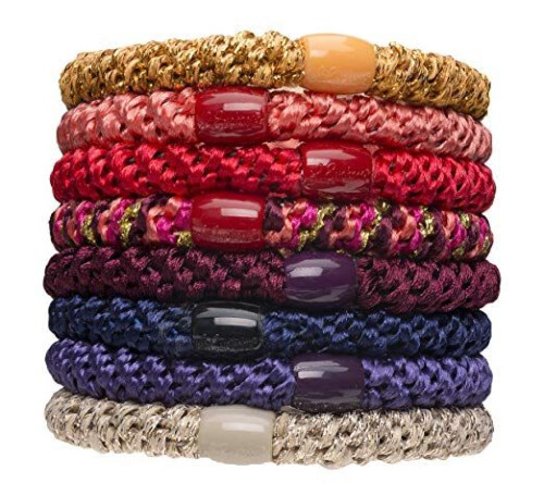 L.Erickson Grab & Go Ponytail Holders Set of Eight - Morocco