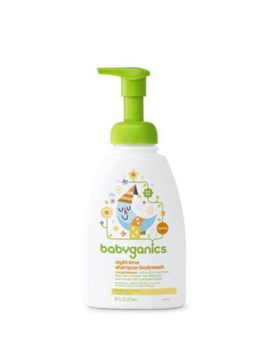 Babyganics Night Time Shampoo Body Wash Orange Blossom 16oz 473ml