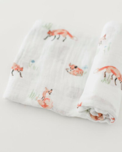 Little Unicorn Cotton Muslin Swaddle Single  Fox