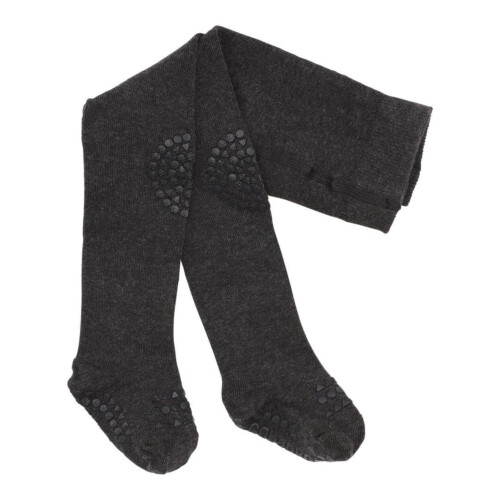 GoBabyGo Crawling Cotton Wool Tights - Dark Grey