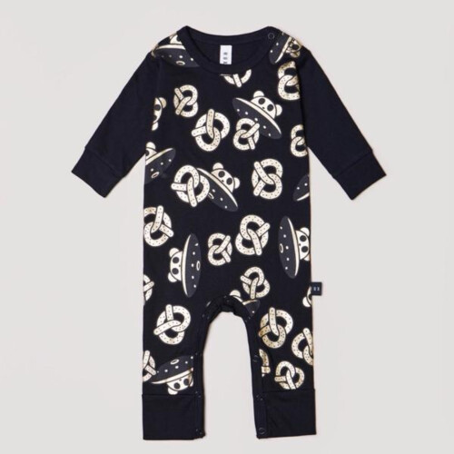 Huxbaby Ufo Pretzel Romper - Black