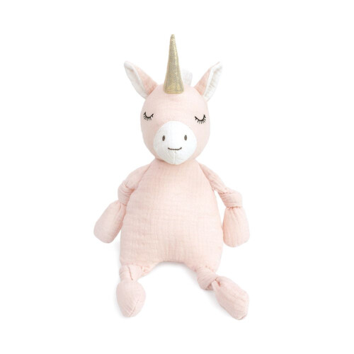 Mon Ami Dreamy Unicorn Muslin Knotted Soft Doll