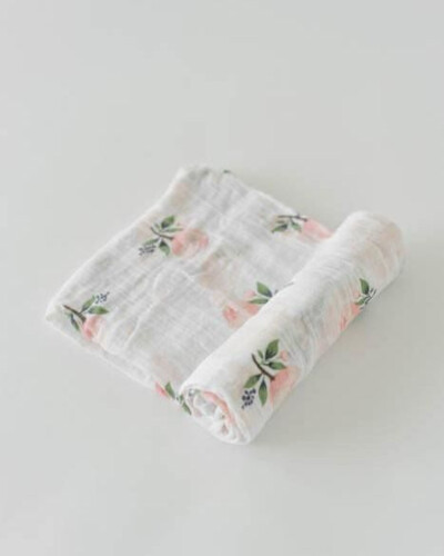 Little Unicorn Cotton Muslin Swaddle Single Watercolor Rose