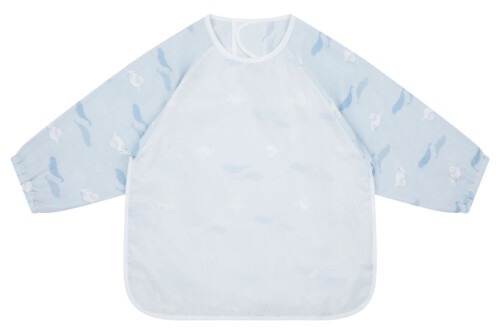 Nest Designs Bamboo Long Sleeve Bib Cover - Beluga Boogie 3T-6T