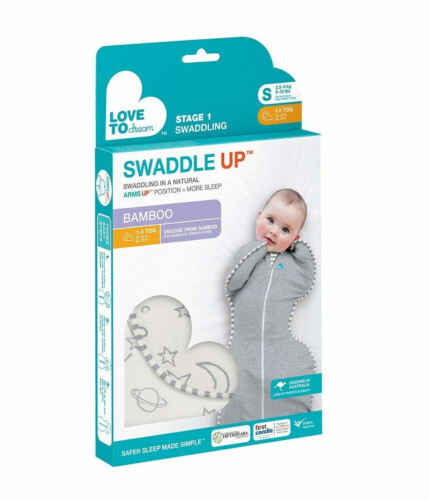 Love To Dream Swaddle UP Silky-Lux/Bamboo Cream - Medium 1.0 Tog