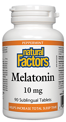 Natural Factors Melatonin 10mg 90 Sub. Tablets