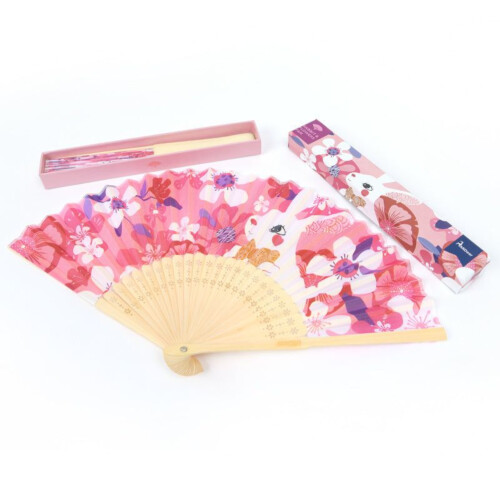Mideer Rabbit & Flowers Fan