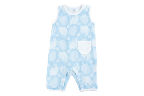 Nest Designs Bamboo Pima Sleeveless Romper - Sea Fan 12-18M