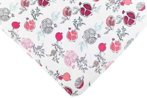 Nest Design Fitted Bamboo Crib Sheet - Pompom