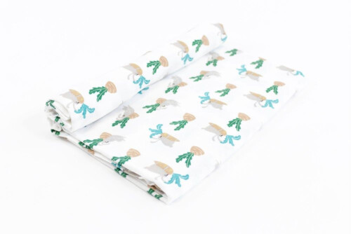 Nest Designs Bamboo Swaddle Blankie (Single) - Lazy Rabbits