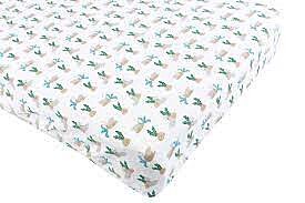 Nest Designs Fitted Organic Cotton Crib Sheet - Lazy Rabbits