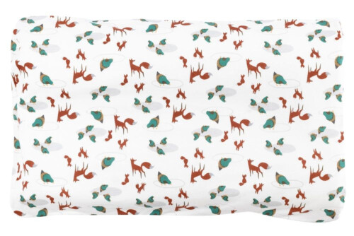Nest Designs Organic Cotton Toddler Pillow with Pillowcase (Small) - Fox Tots