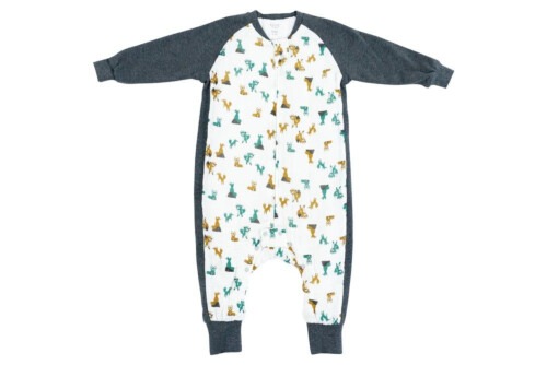 Nest Designs Raglan Bamboo Long Sleeve Sleep Suit - Foxtrot  2.5Tog 6M-18M