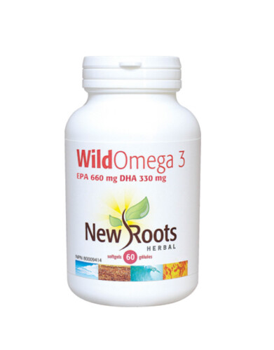 New Roots Wild Omega 3 EPA 660mg DHA 330mg 60Softgels