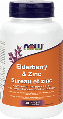 NOW Foods Elder-Zinc Plus 30 Lozenges