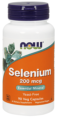 Now Yeast Free Selenium 200mcg 90 Capsules