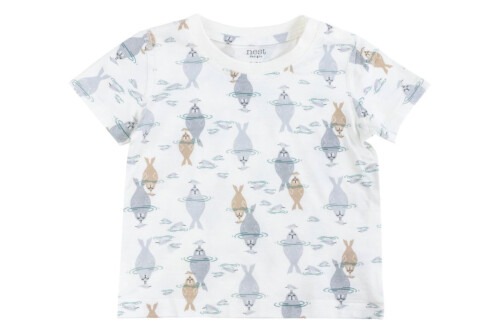 Nest Designs Bamboo Jersey Short Sleeve T-Shirt - Ocean Float 18-24m