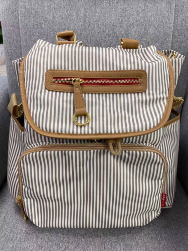 Skip Hop Grand Central Take-it-all Backpack Diaper Bag -French Stripe