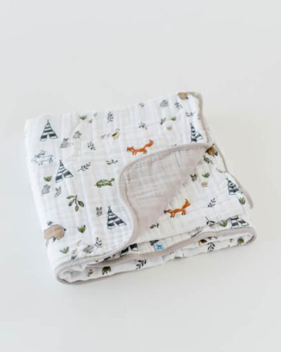 Little Unicorn Organic Cotton Muslin Quilt Forest Friends