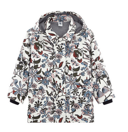 Petit Bateau CIRE Winter Raincoats Imprime Pink