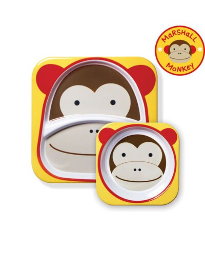 Skip Hop Zoo Melamine Set-Monkey