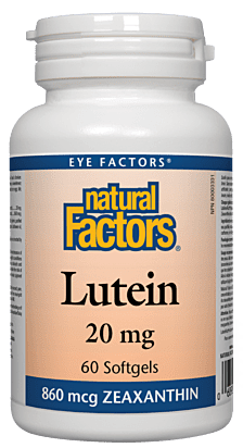 Natural Factors Lutein 20mg 60 Softgels