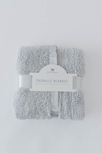 Little Unicorn Chenille Luxury Receiving Blanket - Grey