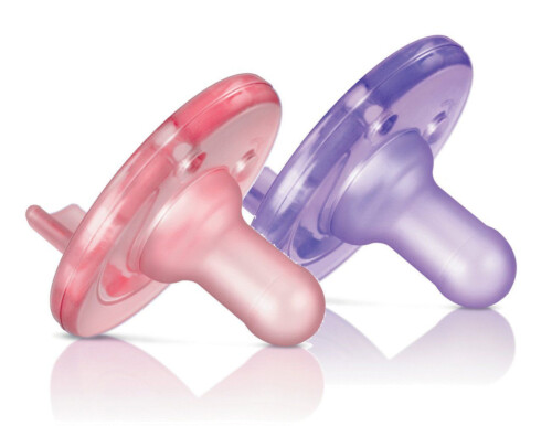 Philips AVENT Soothie Purple/Pink 2 Pack 0-3months