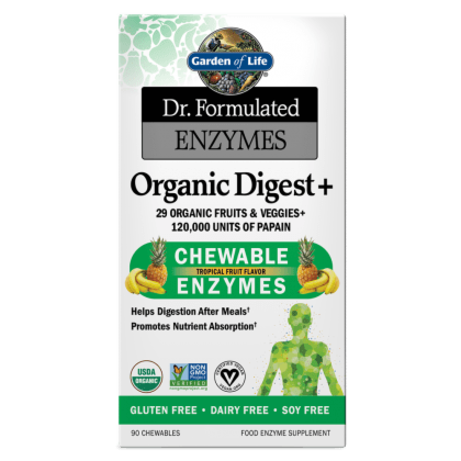 Garden of Life Dr. Formulated Enzymes Organic Digest+ 90 Chewable Tablets @