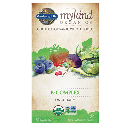 Garden of Life Mykind Organics B-Complex Once Daily 30 Vegan Tablets @